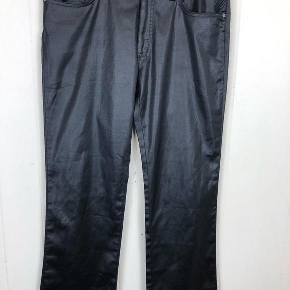 Vintage Bubblegum American Flavour Black Satin Pants Sz 32 - Picture 4 of 14